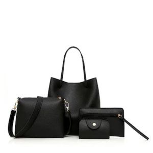 Faux Leather Bag Set 4pcs